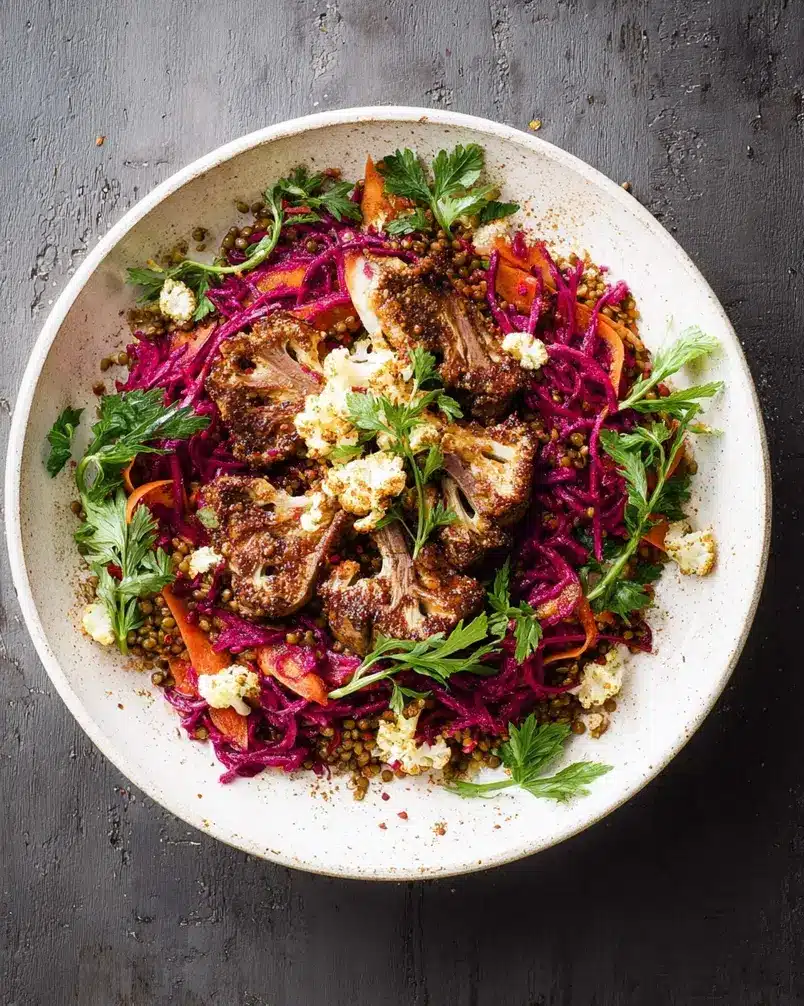 Sticky honey lamb with carrot and lentil slaw 2 Cooking process image