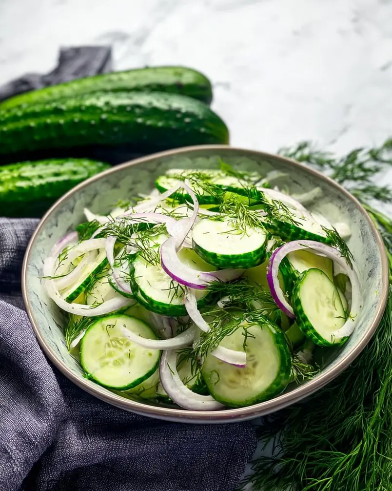 Refreshing, Light & Quick Dill Cucumber Salad 3 Cooking process image
