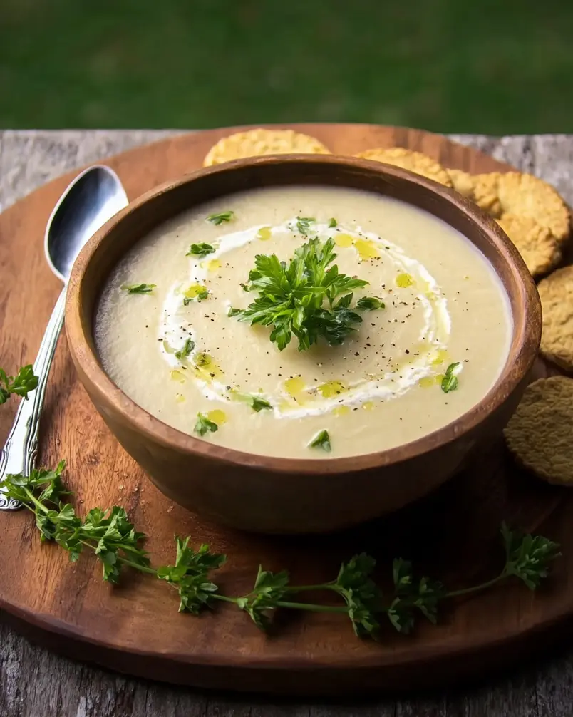 Low Carb Cauliflower Leek Soup 3 Blending low carb cauliflower leek soup