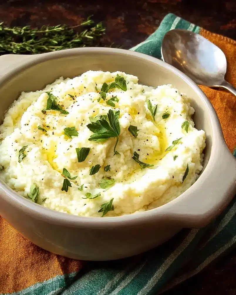 Low-Carb Mashed Cauliflower 2 Ingredients for making Low-Carb Mashed Cauliflower